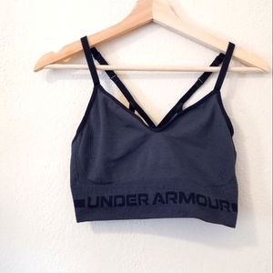 Under Armor Gray and Black Strappy Sports Bra Size Medium